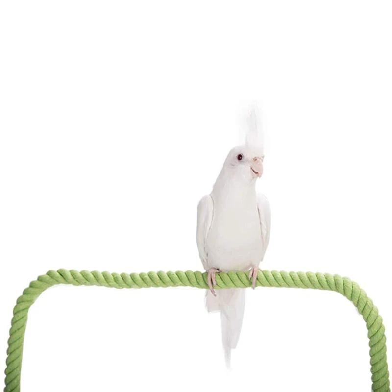 Juguete para morder pájaros, loro de pie, cuerda tejida, juguete para masticar pájaros, perchas de pie flexibles para loros y mascotas para periquito - imagen 3