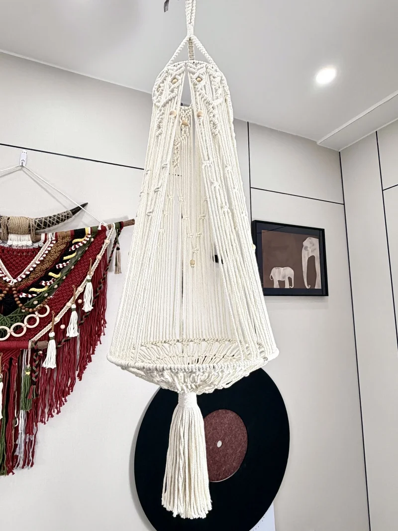 Hamaca macramé para gatos tejida a mano algodón bohémio interior - imagen 2