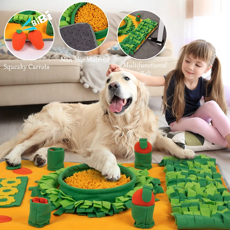 Puzle interactivo para perros, estera duradera para olfatear con cachorros, estera de entrenamiento de alimentación lenta, favorece el forrajeo Natural - imagen 2