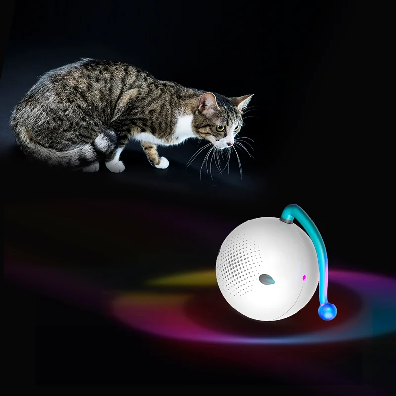 LMZOE-Bola de juguete giratoria automática para mascotas, control inteligente por aplicación, interacción inteligente, evitación de obstáculos, correr, tease cats - imagen 3