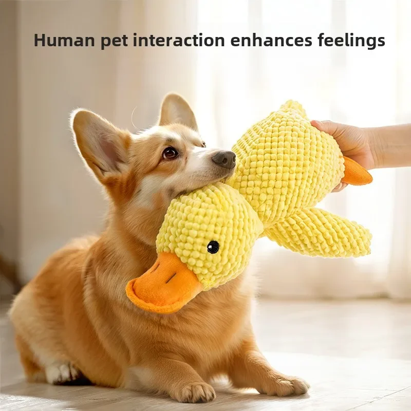 Perro relleno animales patos resistente bruxismo suave pequeño mediano perro mascota sonido juguete pato amarillo productos para mascotas suministros accesorios juguete - imagen 3