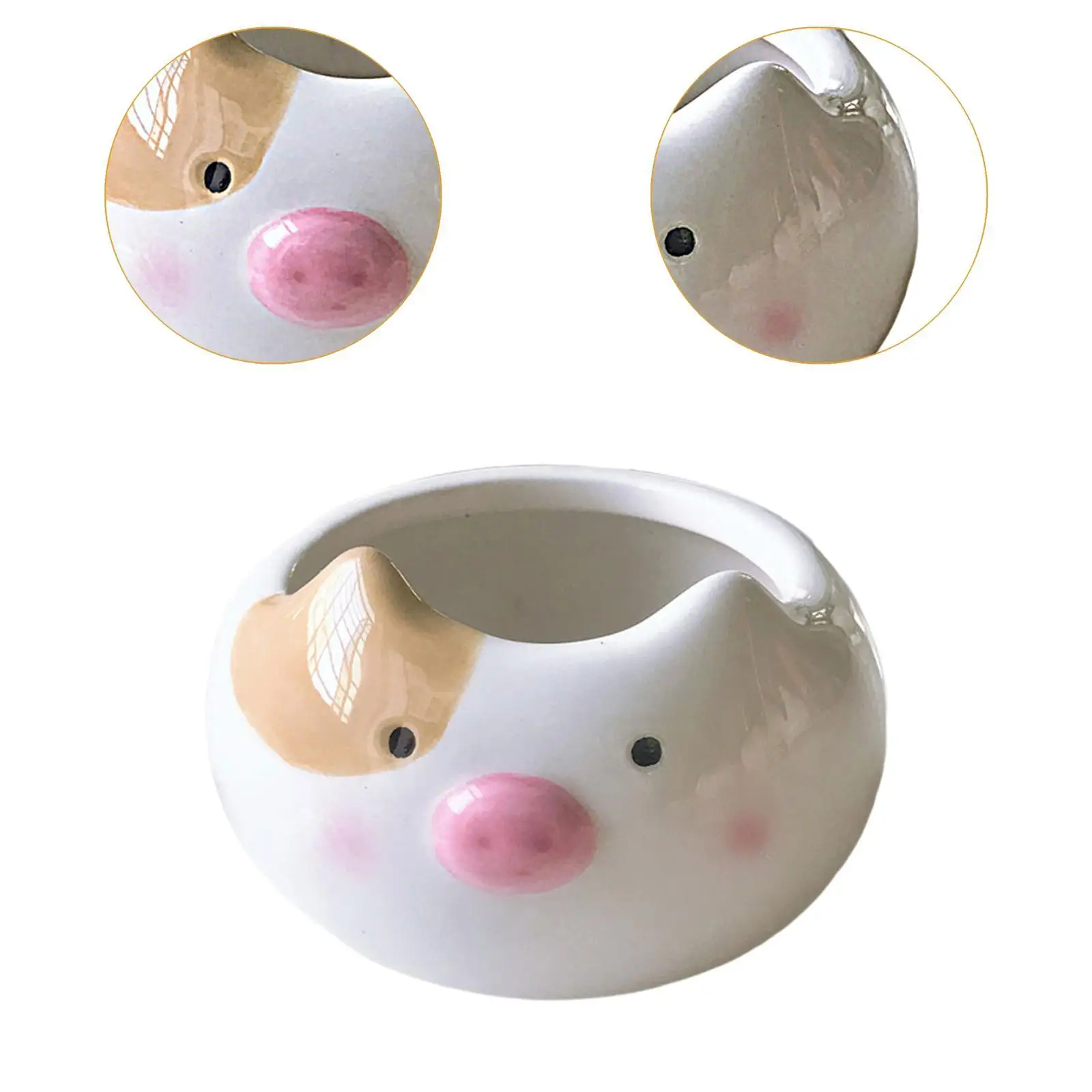 Cuenco de cerámica para comida de hámster, cuenco de comida para mascotas, fácil de limpiar, estable, comida para animales pequeños, agua portátil para ardillas, rata, hurón - imagen 5