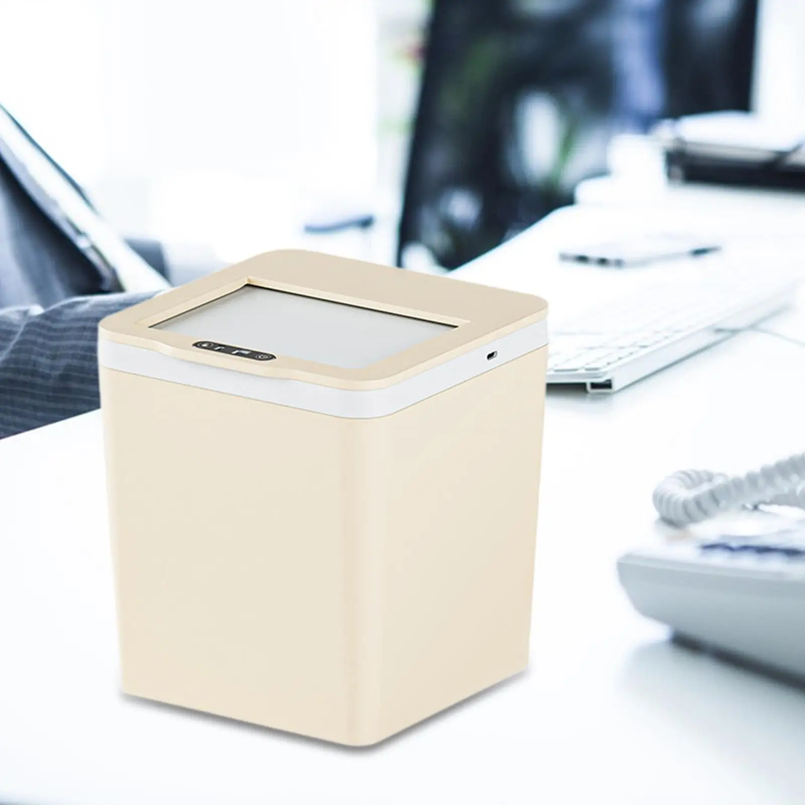 Mini Smart Trash Can with Sensor Technology Portable Garbage Bin Easy Clean for Bathroom Kitchen Living Room