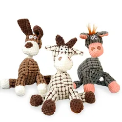 Mordedor burro para perros – Juguete chirriante de peluche suave