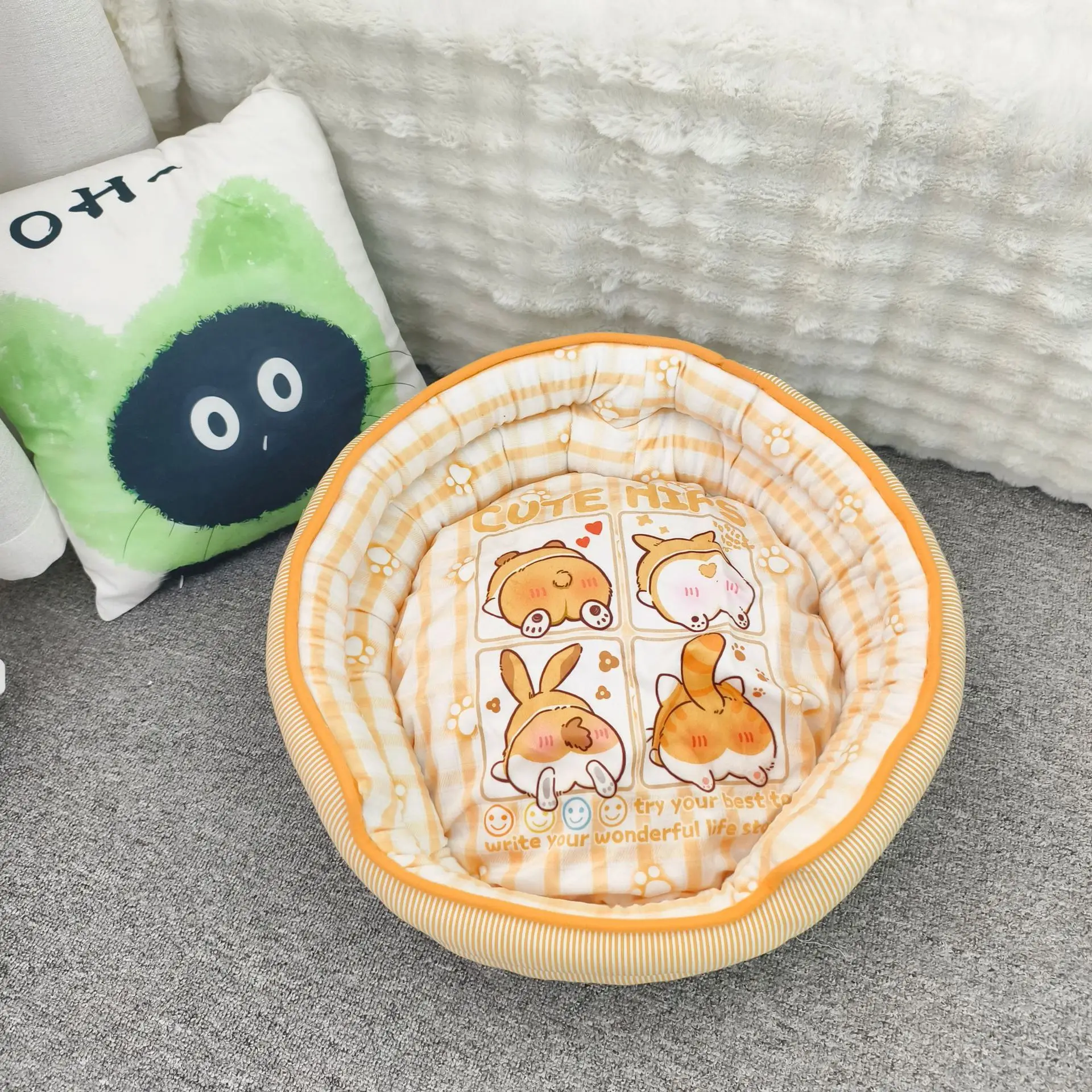 Cama 2 en 1 reversible para gato y perro – Alfombra doble cara cálida