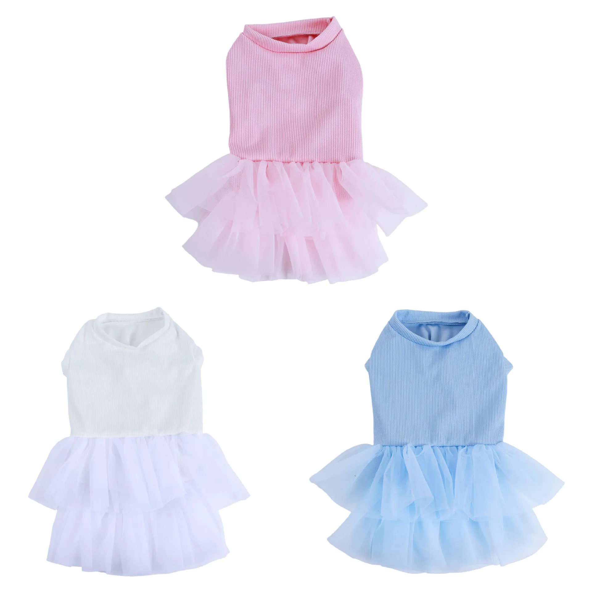 Vestido de princesa para mascotas, chaleco de retales de malla para perros, ropa para gatos, ropa ligera para perros pequeños, ropa para cachorros - imagen 5