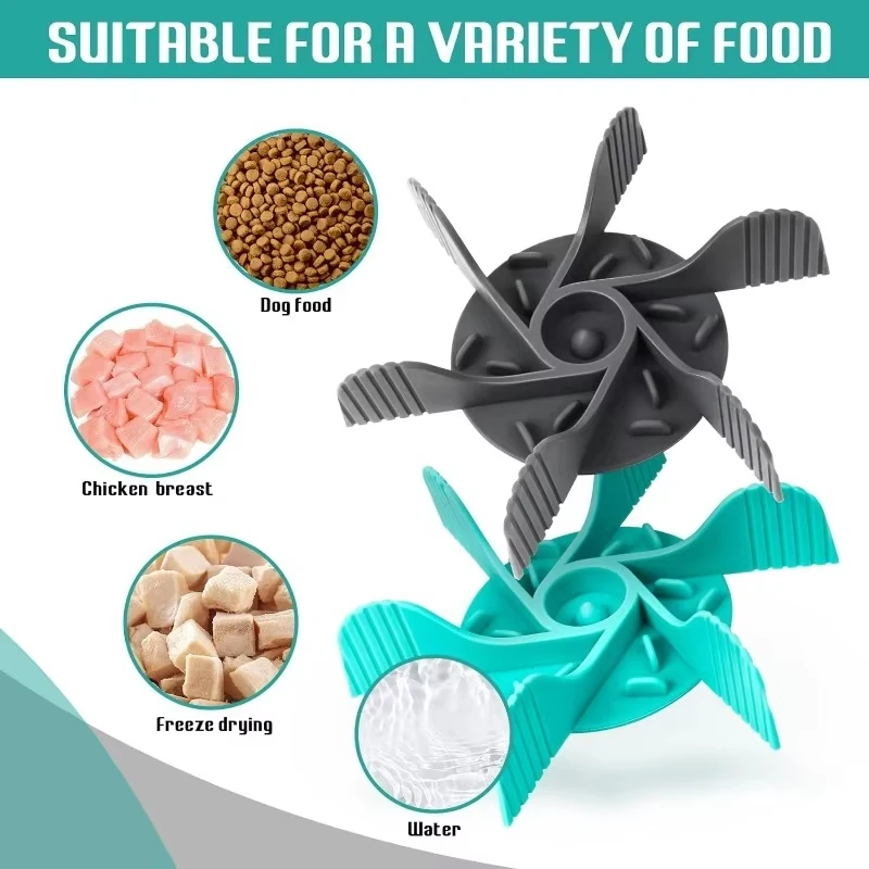 Alimentador para mascotas, potente ventosa, comida lenta, cuenco antiasfixia, práctico, fácil de limpiar, perros extendidos, tiempo de comiendo, suministros para mascotas - imagen 5
