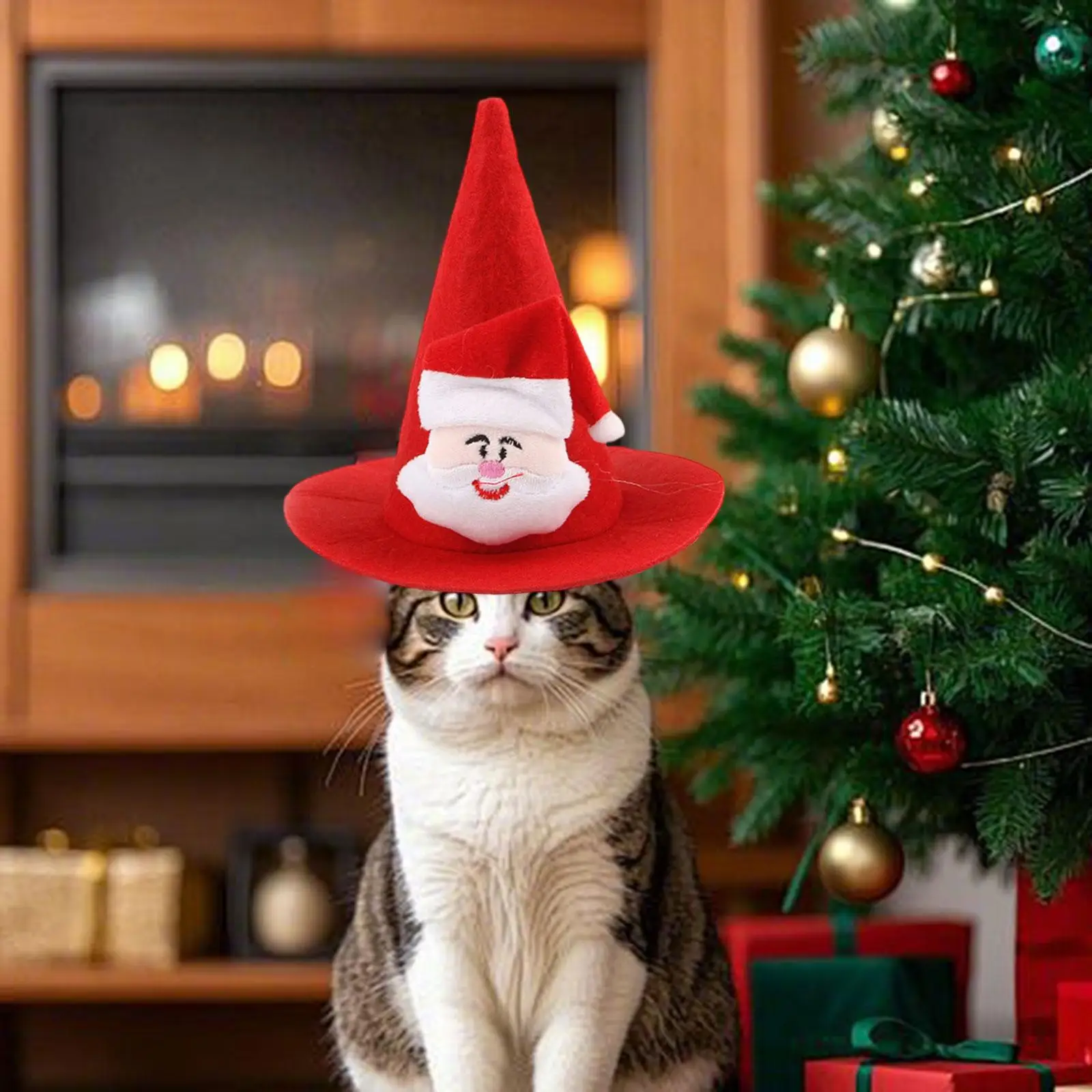 Pet Christmas Hat Pet Headgear Lovely Christmas Dressup for Small Medium Cats Dogs Cat Headwear for Holiday Celebration