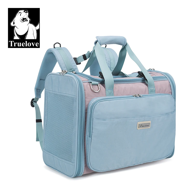 Truelove Bolsa transportadora impermeable para mascotas para perros pequeños y gatos Poliéster de alta calidad, diseño ecológico y aprobado por aerolínea TLX2971