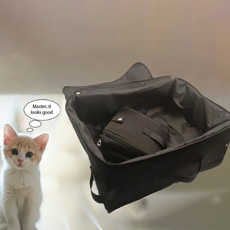 Caja de arena plegable para gatos, caja de arena portátil para exteriores, bandeja para inodoro para perros y gatos, colcha para gatitos, bandeja impermeable, suministros de accesorios - imagen 3