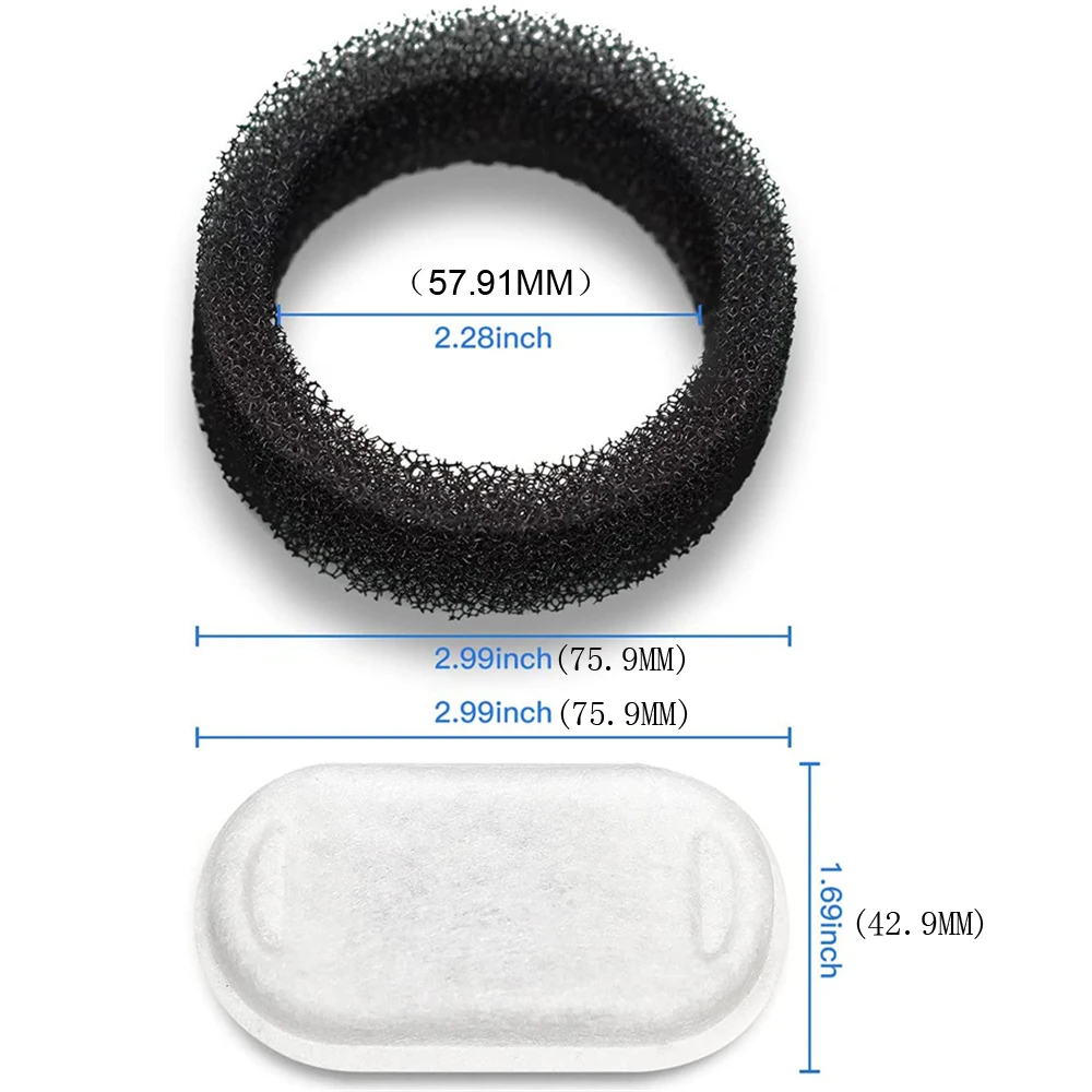 Filtros de repuesto para fuente de agua para perros y gatos, alimentadores dispensadores de acero inoxidable, fuente para mascotas, filtro reemplazado de carbón activado - imagen 5