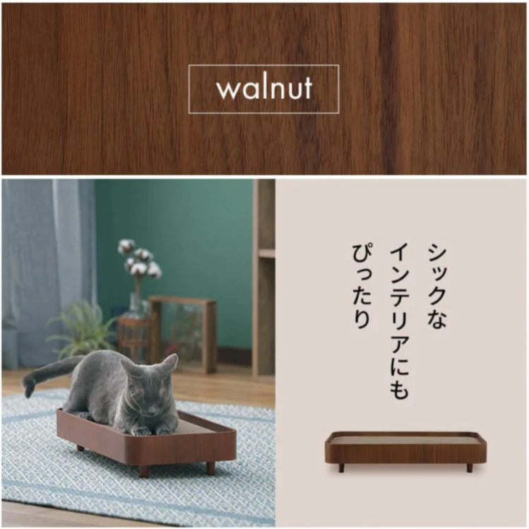 Casa para gatos con rascador vertical de madera - imagen 5