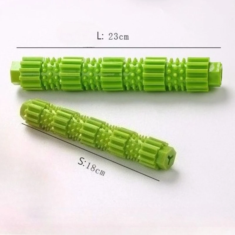 Varilla de molienda de dientes de mascotas, dispositivo de fuga de comida para perros TPR, limpieza de dientes de mascotas, entrenamiento interactivo, juguetes resistentes a mordeduras, 2 colores, 1 ud. - imagen 4