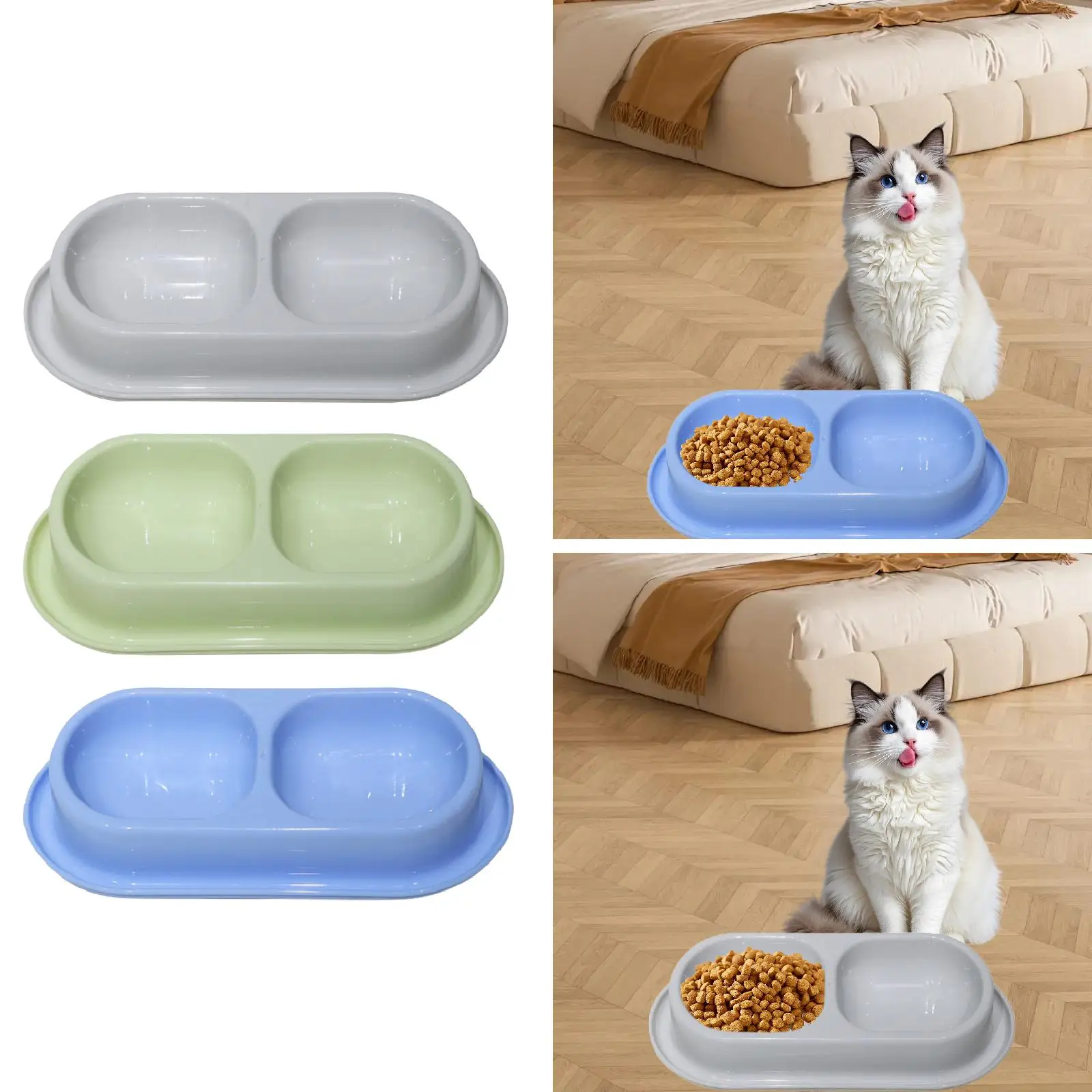 Cat Water and Food Bowl Feeder Water Bowl Puppy Pet Feeder Bowl Pets Nonslip