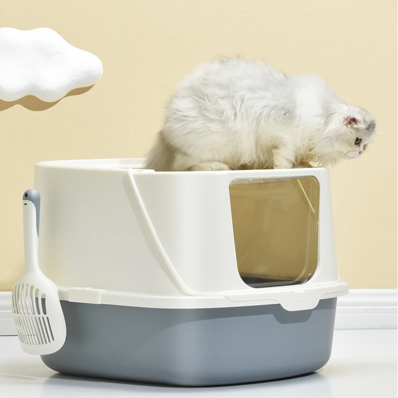 Caja de arena para gatos, completamente cerrada, antisalpicaduras, inodoro para mascotas, caja de arena para gatos grande, productos para mascotas - imagen 4