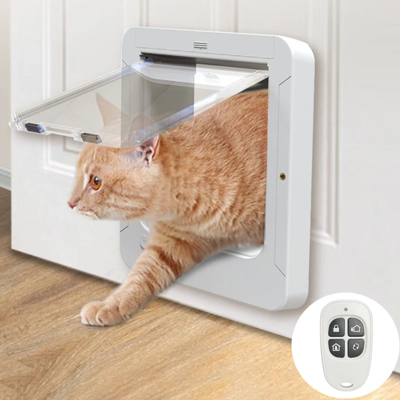 Puerta inteligente con detección RFID para gato, Control de solapa, dirección, entrada, salida, puerta para gato, reconocimiento inteligente, agujero para gatos, electrónica automática