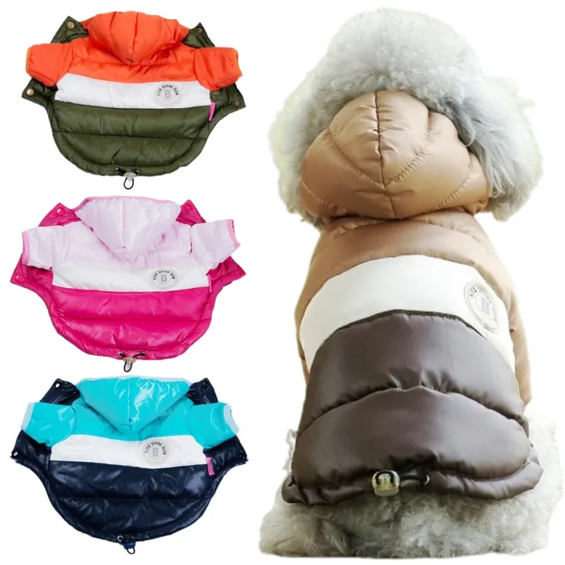 Hiver rembourré chien doudoune chaud doux chien vêtements mode chiot veste mignon solide chat manteau tenues pour animaux de compagnie bouledogue français vêtements