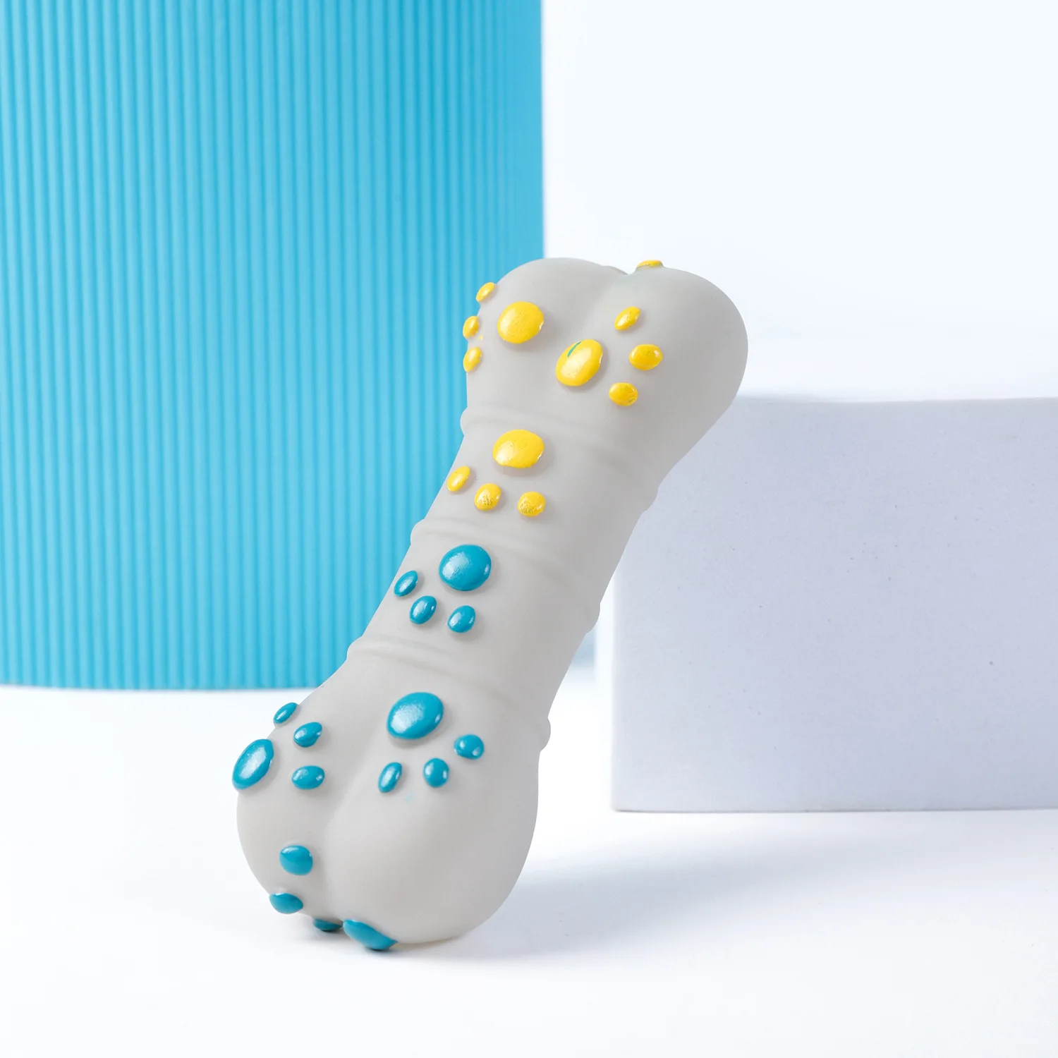 Juguete para mascotas con forma de bola de trueno, hueso, interacción Vocalizable, juguetes para cachorros, molares, suministros de accesorios para perros