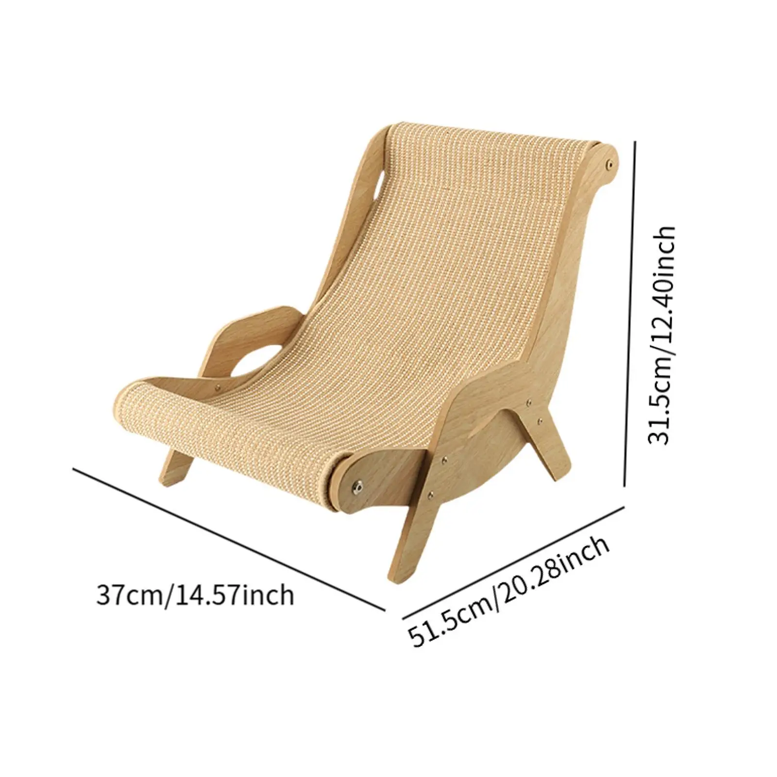 Cat Lounge Chair Cat Lounger Pet Cot, Portable Cats Elevated Bed, Cat Scratch Chair for Indoor Cats, Bunny