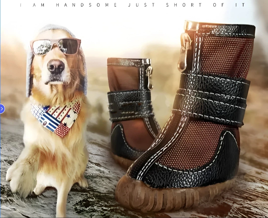 Botas acolchadas algodón perros grandes invierno impermeables