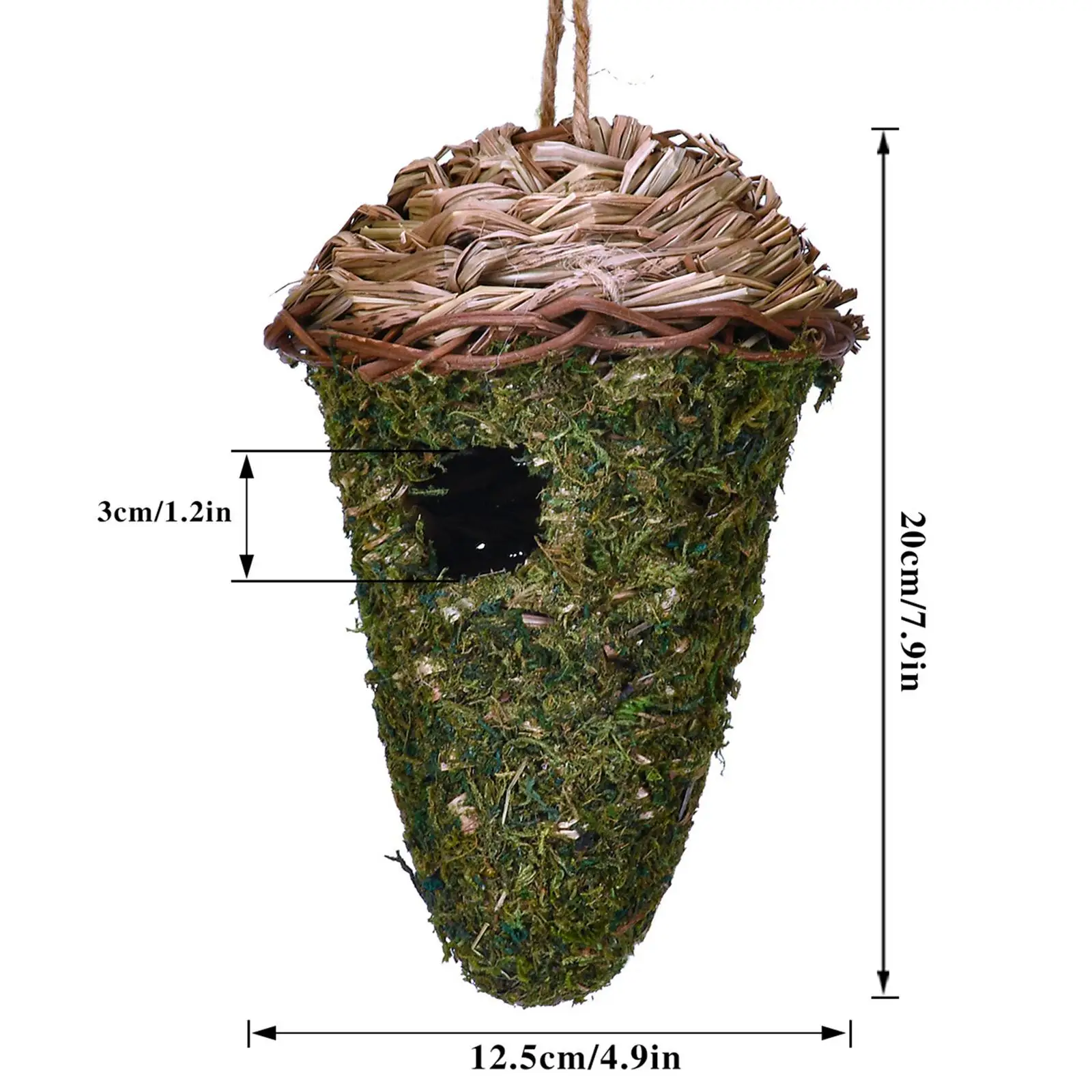 Bird House Hummingbird Nest Outside Hanging Cozy Resting Place Hand Woven Woven Birdhouse for Garden Yard Outdoor Patio Decor