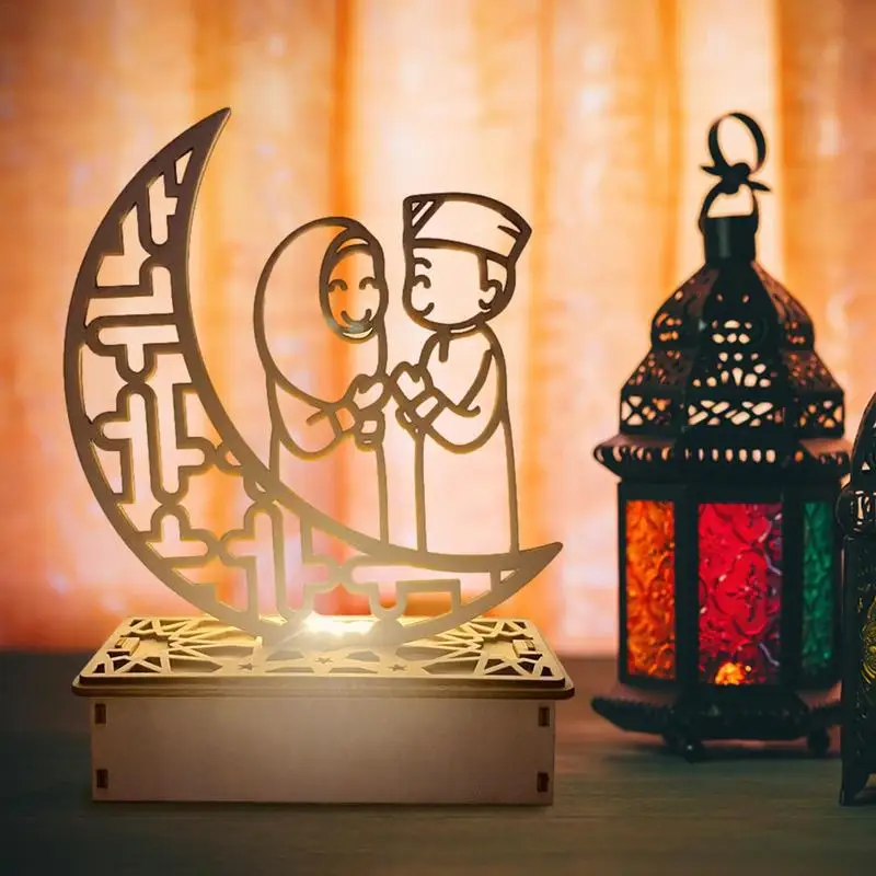 Luces LED Eid llamativas, luces de linterna Eid, Luna, estrella, Eid al-adha, alto brillo, vacaciones, bodas, decoraciones para el hogar - imagen 2