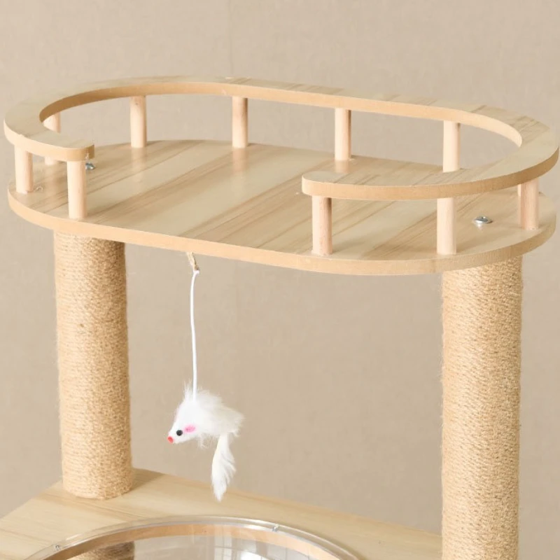 Large Cat Tree Luxury Pet Cat Tower Furniture Accessories Bed Toy Kitten Cats Trees Hammock Catnap Pets Kittens Scratcher House - imagen 4