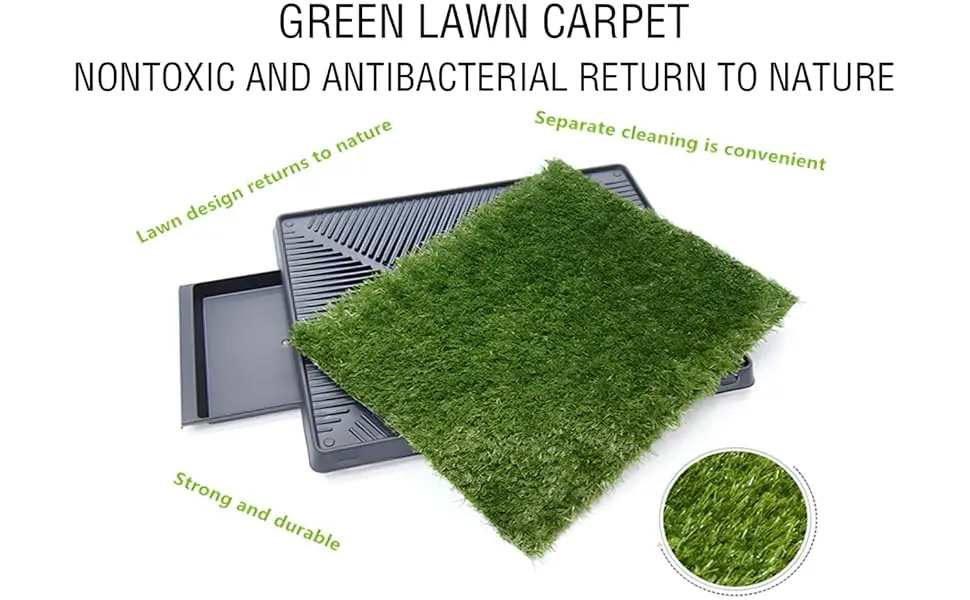 Dog Urinal containing 2 Replaceable lawns