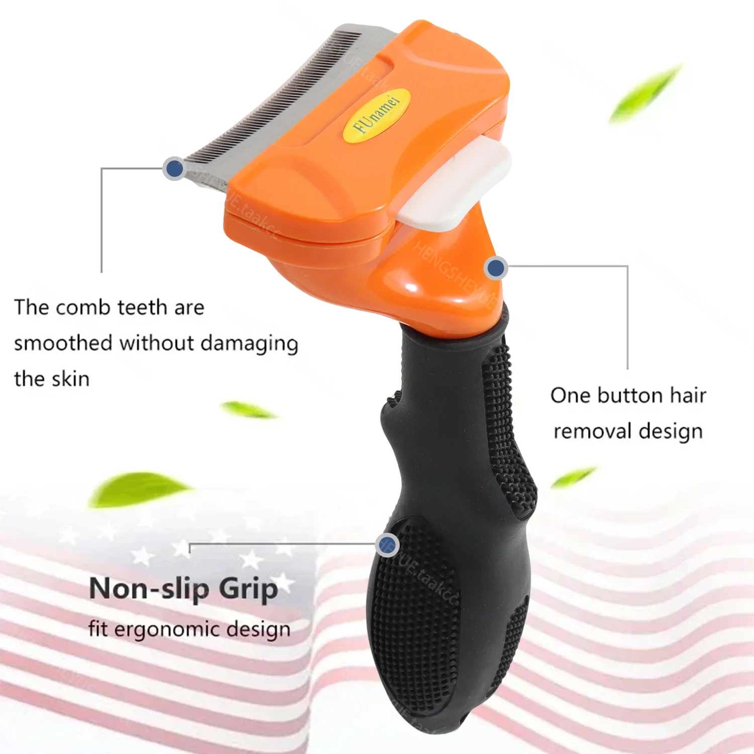 Herramienta de deshedding con cepillo para el cuidado de mascotas, reduce eficazmente el desprendimiento hasta un 90% para pelo corto, medio y largo, cepillo para perros