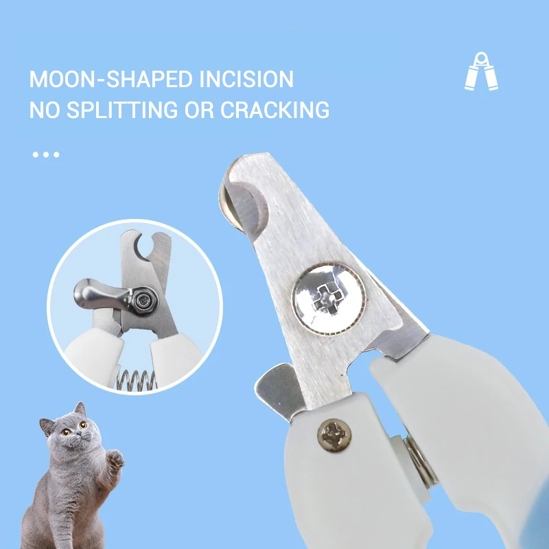 Juego de cortaúñas para mascotas con lima, cortauñas de acero inoxidable para perros con protector de seguridad, mango antideslizante, suministros para mascotas - imagen 2