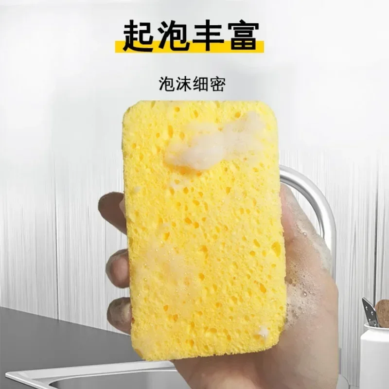 Esponjas de limpieza para platos, pulpa de madera, algodón, lavar platos, esponjas de limpieza antiadherentes para ollas, herramientas de cocina, utensilios para ollas de lavado - imagen 5