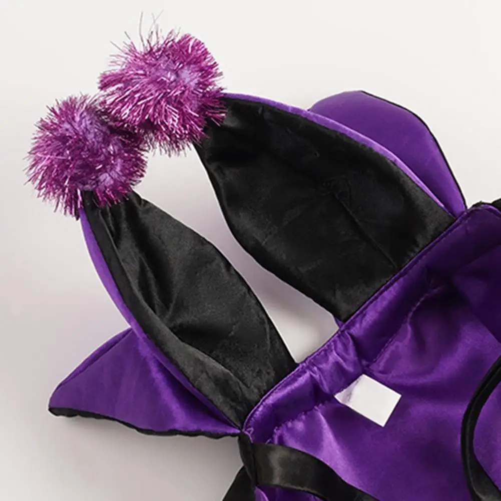 Disfraz de bruja de Halloween para mascotas, capa de mago para perros, conjunto de sombrero con cuernos de diablo, traje de Cosplay de bruja para mascotas, conjunto de disfraz de Halloween para gatos y cachorros - imagen 4