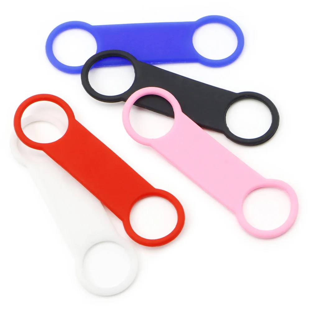 Placa de identificación de silicona para perros y gatos, placa de goma extensible antipérdida, 100 piezas