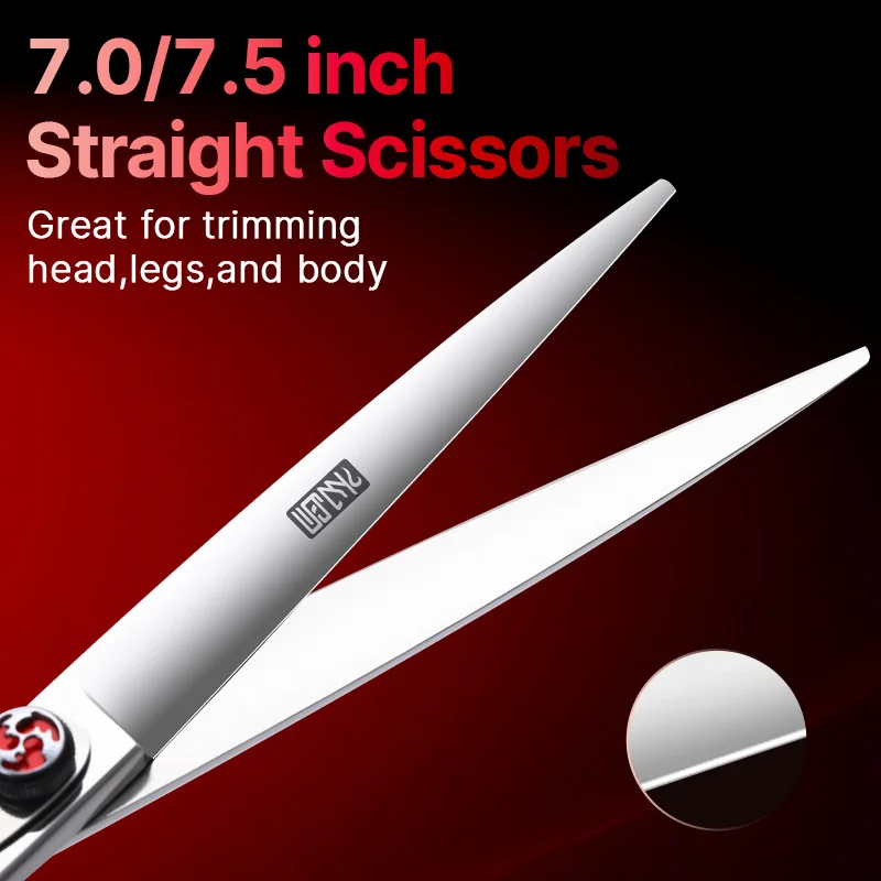 Fenice tijeras para perros JP440C 7/7,5 pulgadas tornillo de llama mascota recta esponjosa más delgada dientes de tiburón tijeras de aseo curvadas - imagen 3