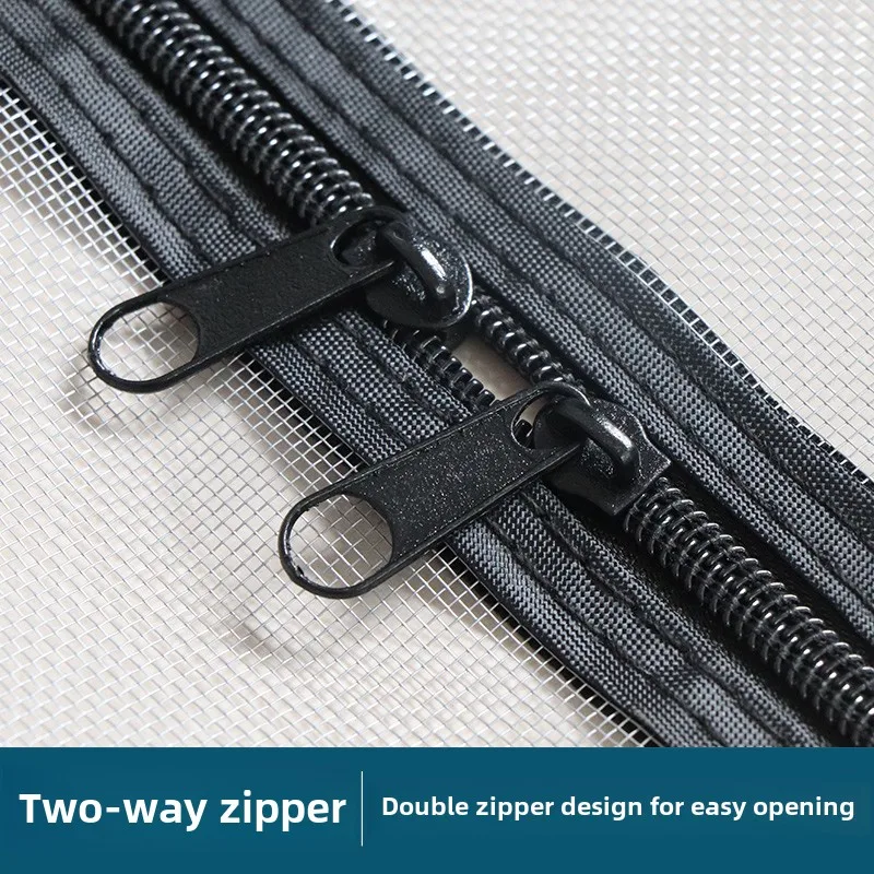 Custom Pet Protective Door Screen Paste Zipper Gauze Curtains Prevent Pets Products  Jumping Out of Windows Defense Accessories - imagen 5