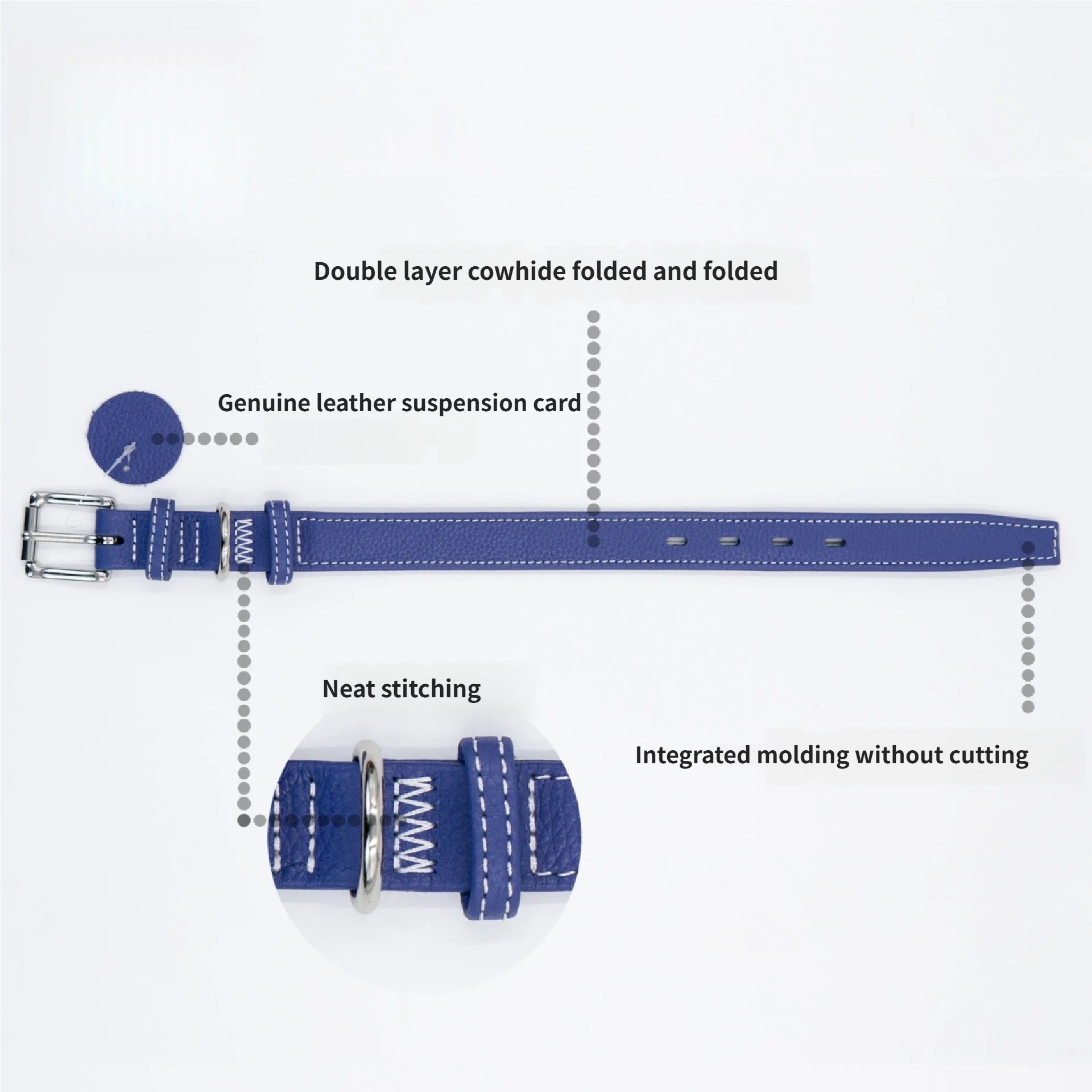 Collar de cuero ajustable para perro, correa para perro de cuero auténtico y resistente con hebilla de Metal, correa de entrenamiento para caminar al aire libre