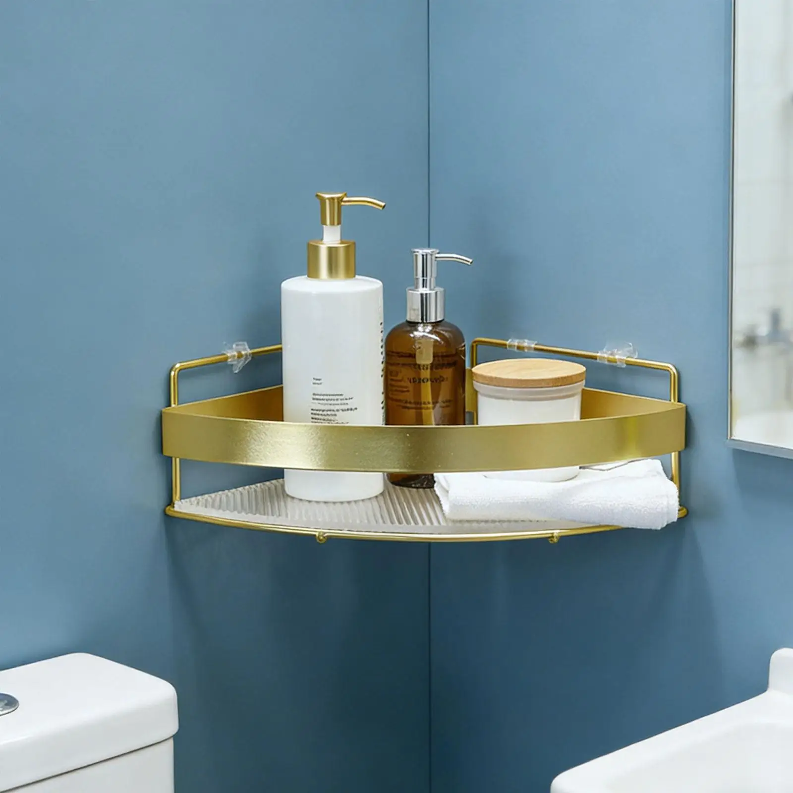 Estante de esquina para ducha – Organizador de baño 2 piezas con instalación fácil - imagen 3
