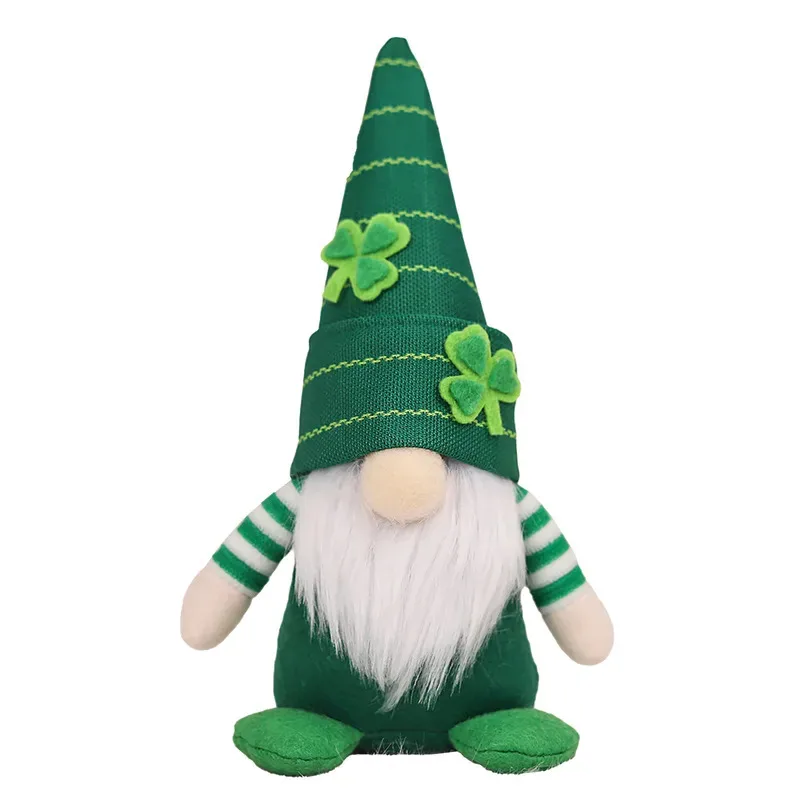 Muñeco de Gnomo sin rostro para vacaciones, adorno decorativo para el Día de San Patricio, sombrero tejido a rayas, decoración colorida para Festival de Barba completa de arcoíris - imagen 2