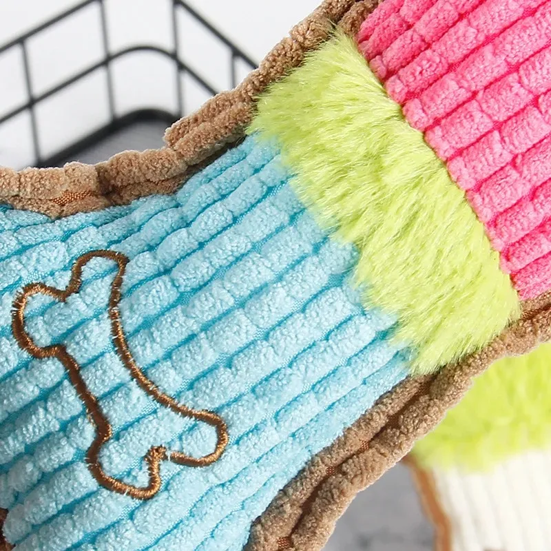 1 juguetes chirriantes para perros, juguete para masticar para perros de peluche con huesos para cachorros de razas pequeñas y medianas, masticadores agresivos para mascotas, juego de limpieza de dientes - imagen 4