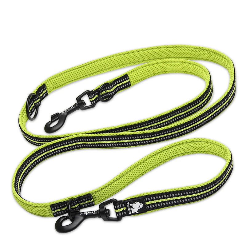 Winhyepet Correa multifunción para perros reflectante 7 en 1, duradera, antideslizante, ajustable, manos libres, trotar, correa de entrenamiento para mascotas, 2 perros - imagen 4
