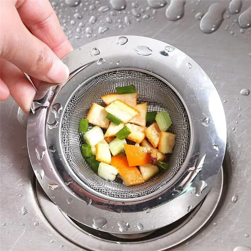 Filtro de malla de acero inoxidable para fregadero de cocina, 1 piezas, colador de fregadero de baño, agujero de drenaje, trampa para residuos - imagen 3