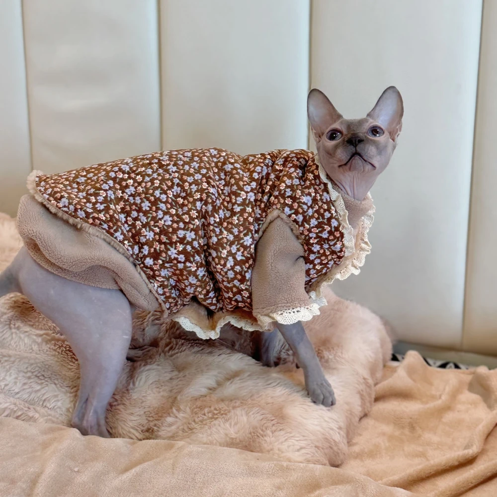 Chaqueta de algodón para gato Sphynx, cálida y suave - imagen 4