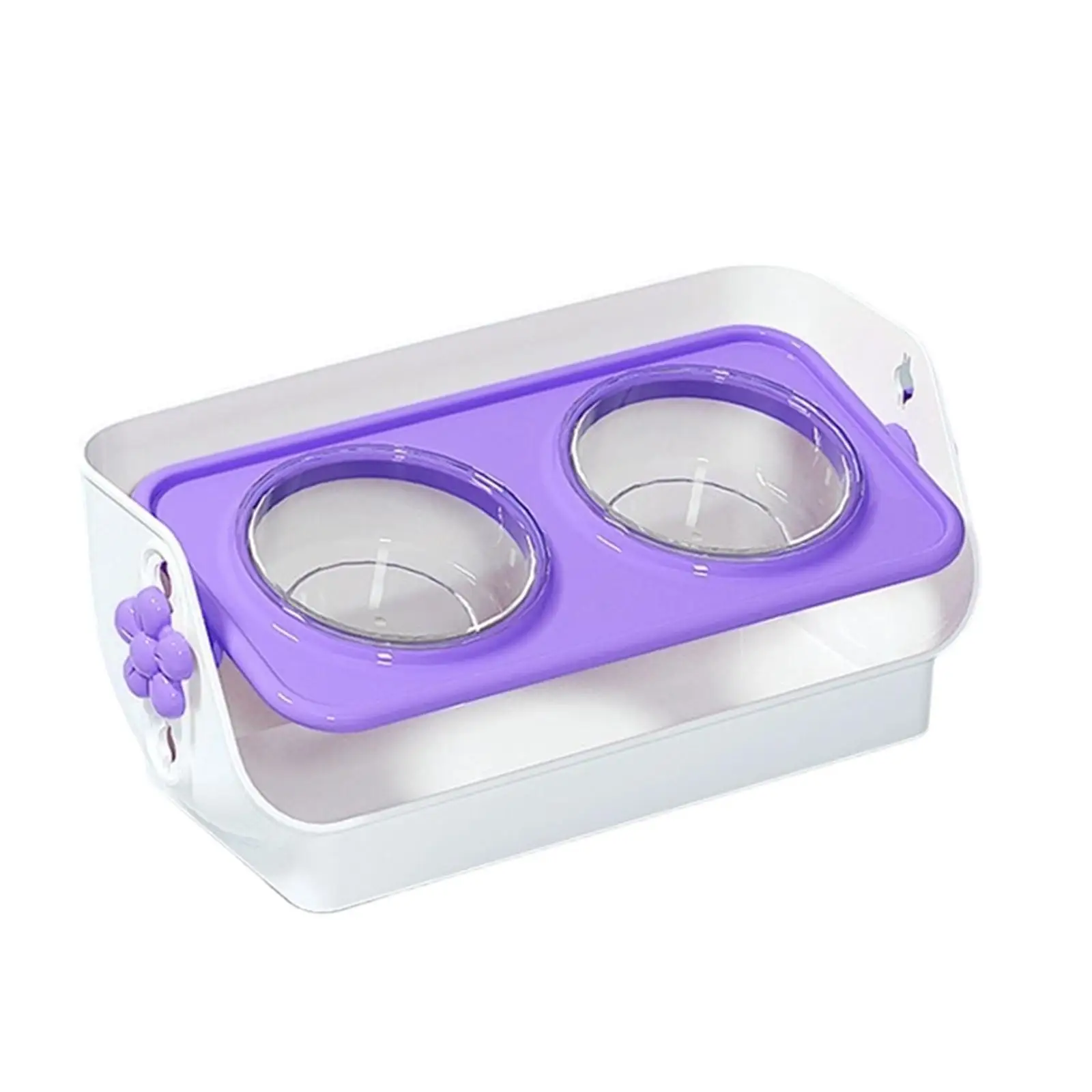 Dog Bowls Cat Water Food Bowls Raised for Indoor Outdoor 3 Heights Adjustable Stable Neck Protection Food Dispenser with Rack