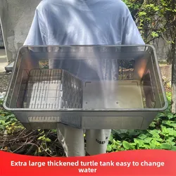 Tanque ecológico para tortugas brasileñas con lavabo