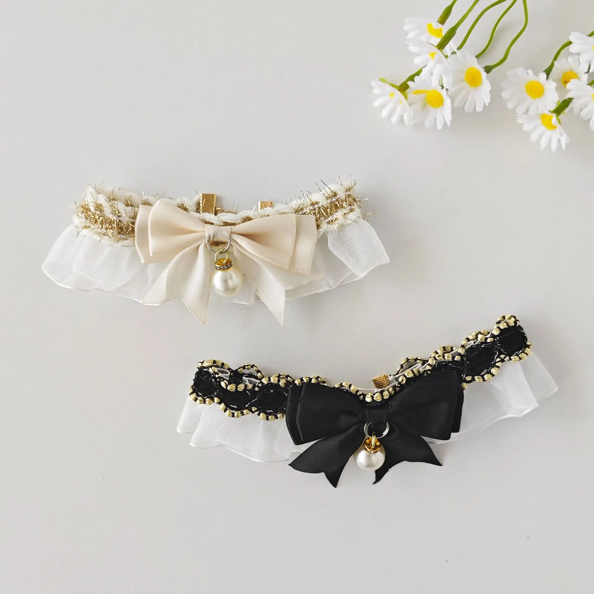 Collar para gato, toalla para perro, decoración, babero para mascota, Collar, pajarita de encaje, bufanda, lazo para el cuello, accesorios para cachorros, suministros para mascotas - imagen 2