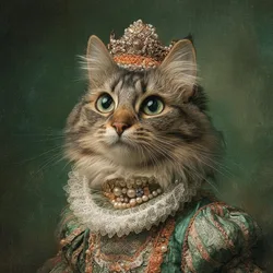 ATUBAN Retrato de mascota real personalizado, pintura de gato renacentista, retratos de perro real Retrato de mascota real Regalo para perro, regalo para gato