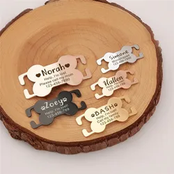 Placa identificativa hueso brillante para perros y gatos
