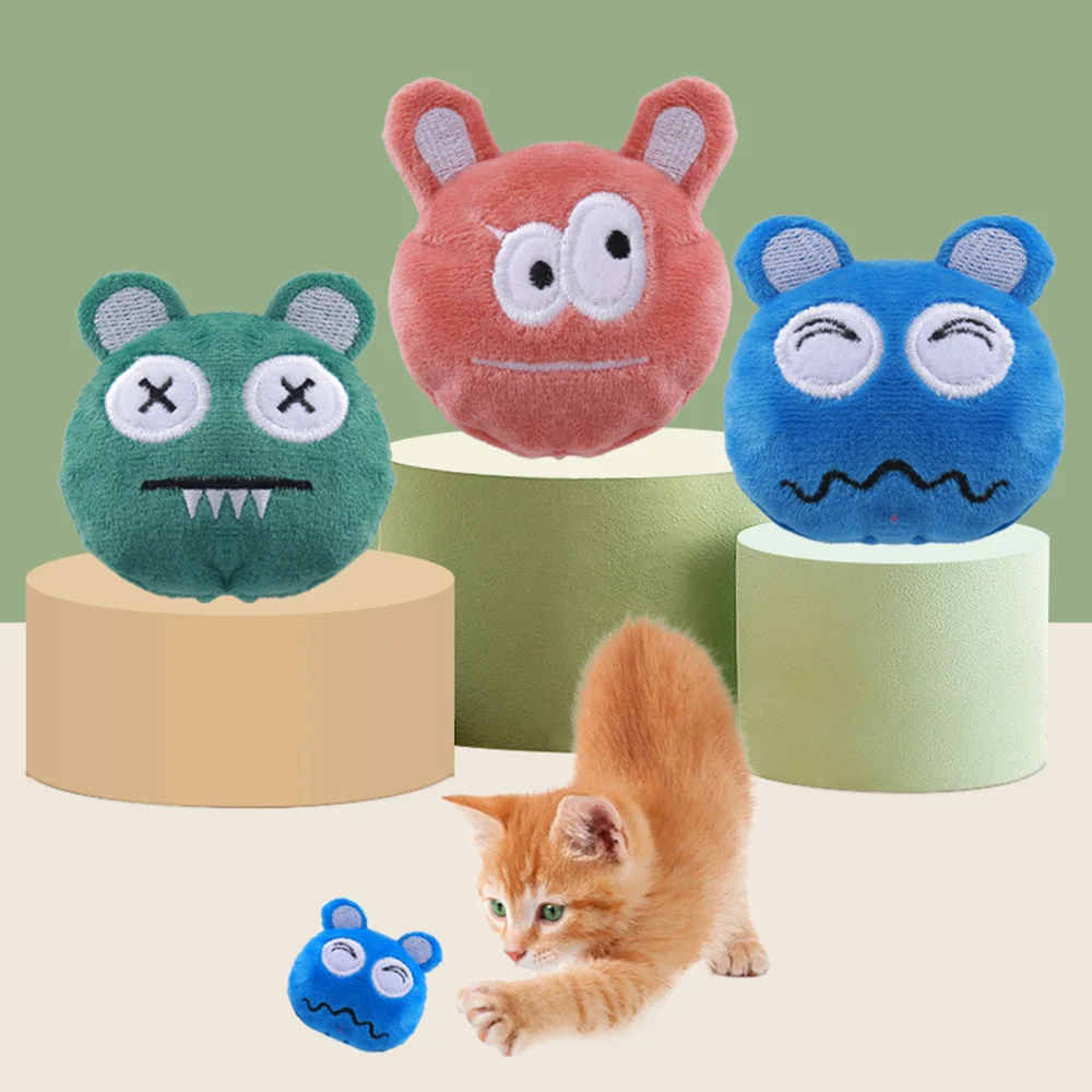 Divertido juguete para gatos en forma de monstruo: diseño creativo con hierba gatera, juguete de peluche suave resistente a masticar para gatos, divertido juguete interactivo para mascotas - imagen 2