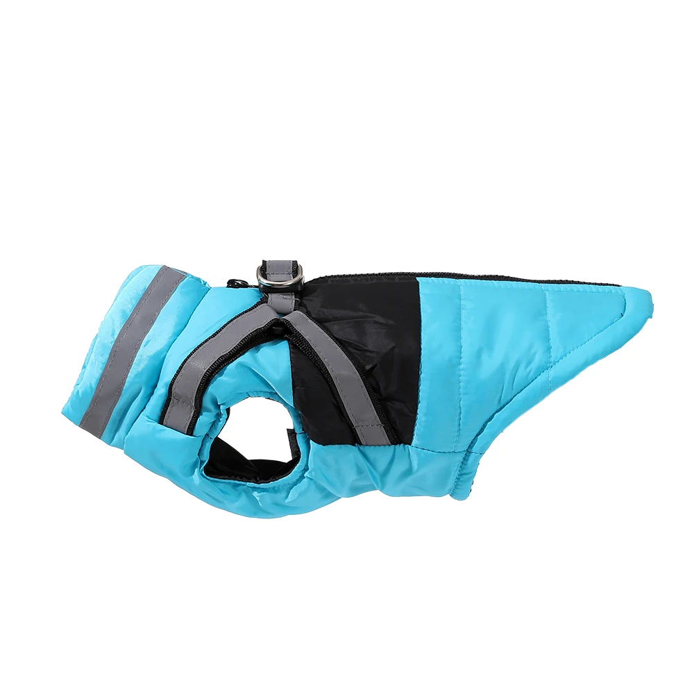 Ropa cálida de invierno para perros pequeños y medianos, chaqueta a prueba de viento para mascotas con arnés reflectante, abrigo para exteriores, Yorkshire, Chihuahua - imagen 4