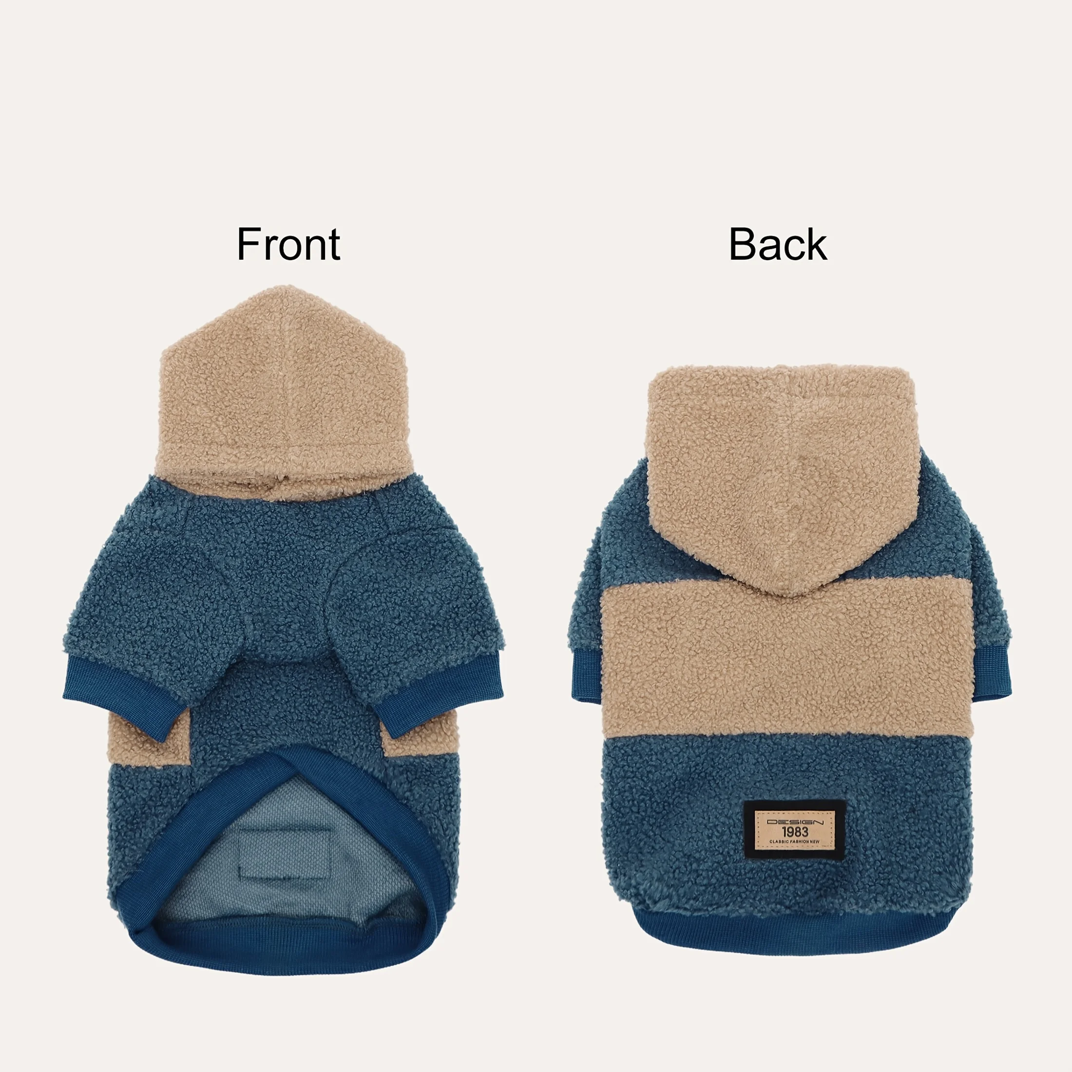 Sudadera con capucha para perros y gatos - cálida en invierno - imagen 2